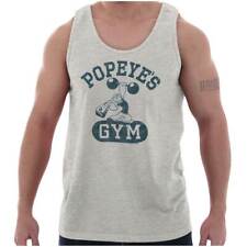 Vintage Cartoon Popeye Workout Gym Cool Gift Tank Top T Shirts Tees Men Women