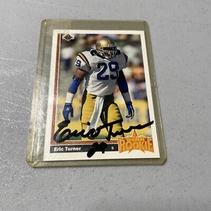 Eric Turner 1991 Upper Deck Signed Autograph Ravens Browns Raiders Card #23