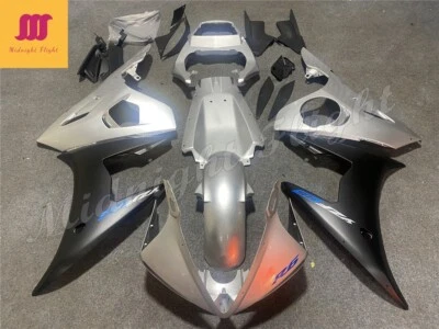 Kit de carenado para Yamaha YZF R6 2003-2004 ABS juego de carrocería de inyección plateado negro Foto 1 de 4