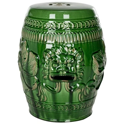 ACS4505A Chinese Dragon Ceramic Decorative Garden Stool, Green - Image 1 of 4