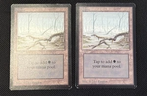 Magic the Gathering MTG - Beta Edition Land - Swamp C - MP x 2 - Picture 1 of 4