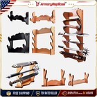 Viking Sword Rack Display Mount - Medieval Display Decor Hardwood Rack