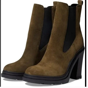 Marc Fisher Ramio Chelsea Wildleder Stiefel 9 Neu ohne Etikett Olivgrün Stiefeletten Absatz - Bild 1 von 8
