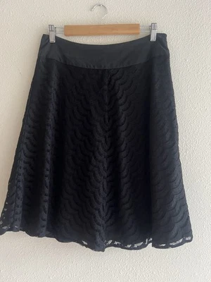 Falda fluida con cordones negra Alfani para mujer talla 8 gótica bruja hada caprichosa Foto 1 de 4