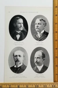 Notable St. Louis Men of 1900 Photos INSURANCE MEN Bascome Capen Theegarten B8 - Imagen 1 de 3