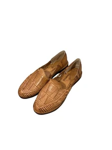 Chamula Huarache hellbraun geflochtene Lederschuhe Slipper minimalistisch Herren 11,5 - Bild 1 von 9