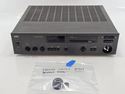 Vtg NAD 7140 Integrated Stereo Receiver AM/FM 40 WPC Phono FOR PARTS -READ works - Image 1 of 4