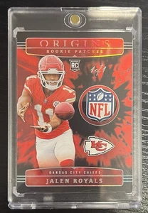 2025 Panini Origins JALEN ROYALS Rookie RC Patches NFL LOGO #1/1 1 of 1 Chiefs - Picture 1 of 3