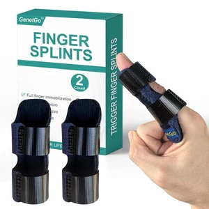 Trigger Fingerschiene, Holzhammer Klammer für Zeigefinger, Mitte, Einheitsgröße, blau  - Bild 1 von 6