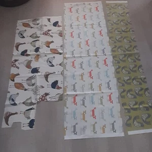 Three Animal Print Theme Upholstery Fabric Remnants.  - Picture 1 of 4