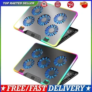 Laptop Cooling Stand 2 USB Ports Notebook Cooler RGB for 11-17.3 Inch Laptops - Afbeelding 1 van 14