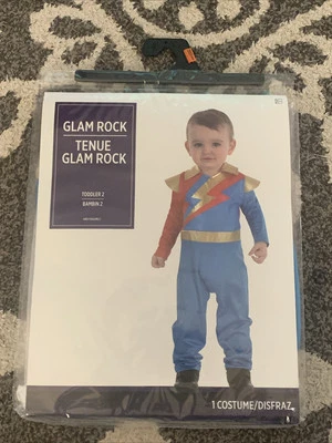 Glam Rock Bowie Star Traje Tú mismo Vestido Elegante Halloween Niño Pequeño Disfraz Foto 1 de 3