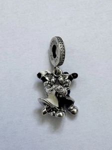 PANDORA Disney Parks Exclusive Dancing Mickey and Minnie Dangle Charm - Picture 1 of 4