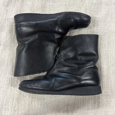 Botas de cuero para mujer negras Hudson Bay Sherpa forradas con cremallera frontal talla 7,5 Foto 1 de 4