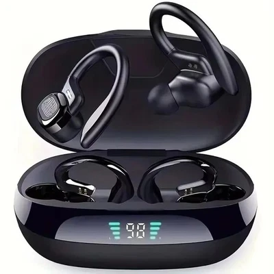 TWS Wireless Bluetooth Earphones Ear Hook Sports Running Earbuds Waterproof Mic - Image 1 of 4