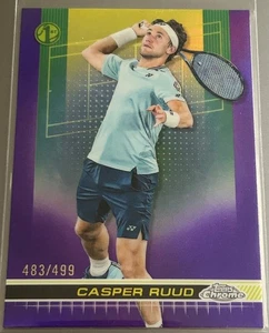 CASPER RUUD 2024 TOPPS CHROME TENNIS PURPLE REFRACTOR SP /499 - Picture 1 of 1