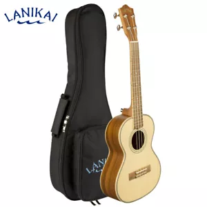 Lanikai SPST-T Solid Spruce Top Series Tenor Size Ukulele with Padded Gig Bag - Picture 1 of 4