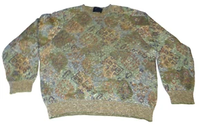Crossings Men's Cotton Polyester Rayon Size L Sweater Autumn Leaves - Picture 1 of 5