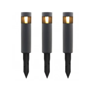 3X FARETTO DA ESTERNO SOLARE LED  IP65 LAMPADA GIARDINO LUCE CON PICCHETTO - Foto 1 di 3