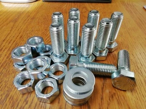 M20 x 60 BOLZEN GRADE 8.8 HOCHFEST VERZINKT MIT MUTTERN & UNTERLEGSCHEIBEN x 10 - Bild 1 von 4