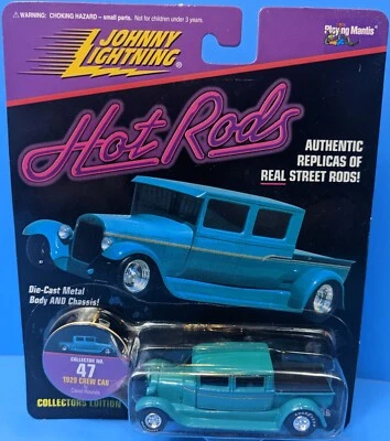 Johnny Lightning Hot Rods 1 Rel 5 - 1929 doble cabina™ #47 - verde azulado - 1997 Foto 1 de 4