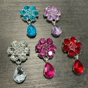 40x23mm Flower Flatback Crystal Diamante Rhinestone Embellishment Craft