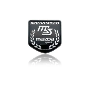 Mazdaspeed Motor Sport Black Aluminium Badge Emblem for Mazda 2 3 6 RX7 MX5 CX - Foto 1 di 4