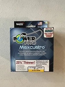 Power Pro 33400800500Y Maxcuatro Braided Fishing Line 80 lb/500 yd Hi-Vis Yellow - Picture 1 of 1