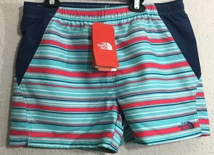 The North Face Girls' Class V Water Aqua Red Short Size M, L, XL, NWT - Picture 1 of 10