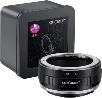 K&F Concept Manual Lens Adapter for Olympus OM Mount Lens to L Mount Camera Body - Image 1 of 4