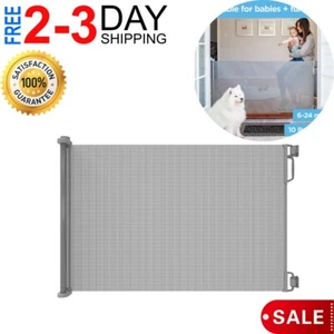 71" Retractable Baby Gate Pet Dog Fence Door Extra Wide Guard Mesh NEW 2024 - Picture 1 of 12