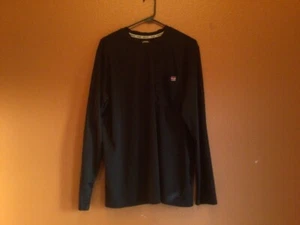 Wrangler Pearl Snap Dark Denim Mens Large Tall Long sleeve Western - Picture 1 of 4