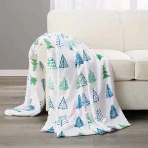Oversized Christmas Trees Cozy Soft Throw Blanket - Great Gift Idea - Picture 1 of 2