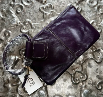 HOBO INTERNATIONAL~Sable~Wristlet Clutch~STUNNING DEEP PURPLE~BRAND NEW! - Image 1 of 4