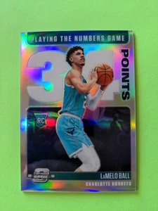 2020 Optic LaMelo Ball RC Holo Numbers Gioco #18 Hornets (C) - Foto 1 di 7