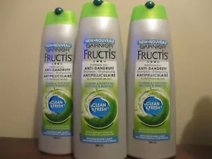 Lot of 3 Garnier Fructis Anti Dandruff Clean & Fresh Shampoo 13 Oz 384ml - Picture 1 of 1