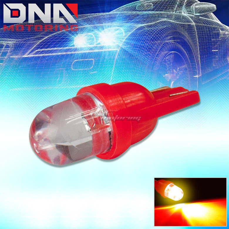 10MM REDONDO LED T10 W5W 194 ROJO BRILLANTE INTERIOR DOMO 12V BOMBILLA/LÁMPARA/BOMBILLAS Foto 1 de 1