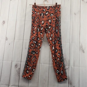 Lorna Jane Leggings Small Womens Wildcat Animal Print Cropped Athletic Pull On - Picture 1 of 8