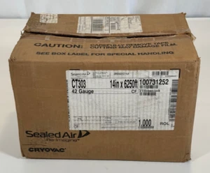 Sealed Air CT-303 14" x 6250' 42 Gauge Centerfold P14R15 Folie klar Schrumpffrolle - Bild 1 von 3
