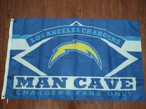 Los Angeles Chargers Man Cave 3x5 Flag. US seller. Free shipping within the US Cover
