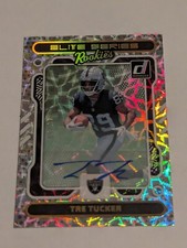 2023 Panini Donruss Tre Tucker Rookie Elite Series Autograph 89/99 Raiders