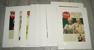 lot of 27 different Coca-Cola Color Print Ads with passe-partout 13.5" x 17 3/4" - Picture 1 of 6