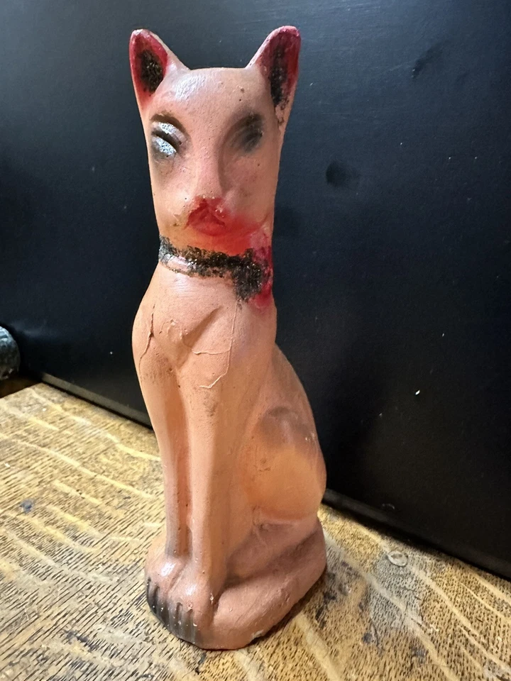 CARNIVAL CHALKWARE 1930's - 1940's - 7.5" Cool Cat! - Image 1 of 1