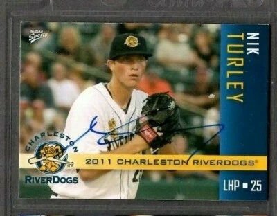 2011 Multi-Ad #25 Nik Turley Charleston RiverDogs Signed Autograph (PP25) SWSW - Image 1 of 2
