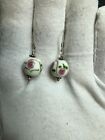 6.1g .925 Sterling Silver Dangle/Drop Earrings with Glass Beads, Lot M