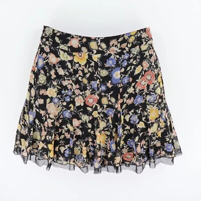 Uniforme John Paul Richard Falda Línea A Mujer PL Negro Floral Forrado Tul Ribete Foto 1 de 4