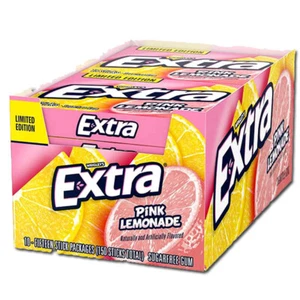 Wrigleys Extra Chewing Gum Pink Lemonade 15 Pieces X 10 Pack – USA - Picture 1 of 1