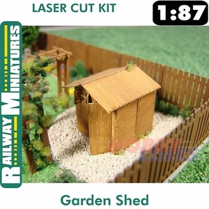 GARDEN SHED laser cut kit HO 1:87 Vessel RAILWAY MINIATURES RMH0:005 - Picture 1 of 1