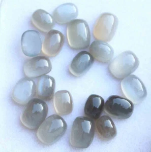 Cojín de piedra lunar blanca natural cabujón piedras preciosas sueltas lote de 20 piezas 28,10 quilates - Imagen 1 de 3