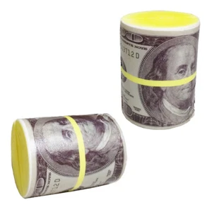 Stress Relief Squeezable Foam Roll of $100 Dollar Bill Two (2) Pk - Picture 1 of 4